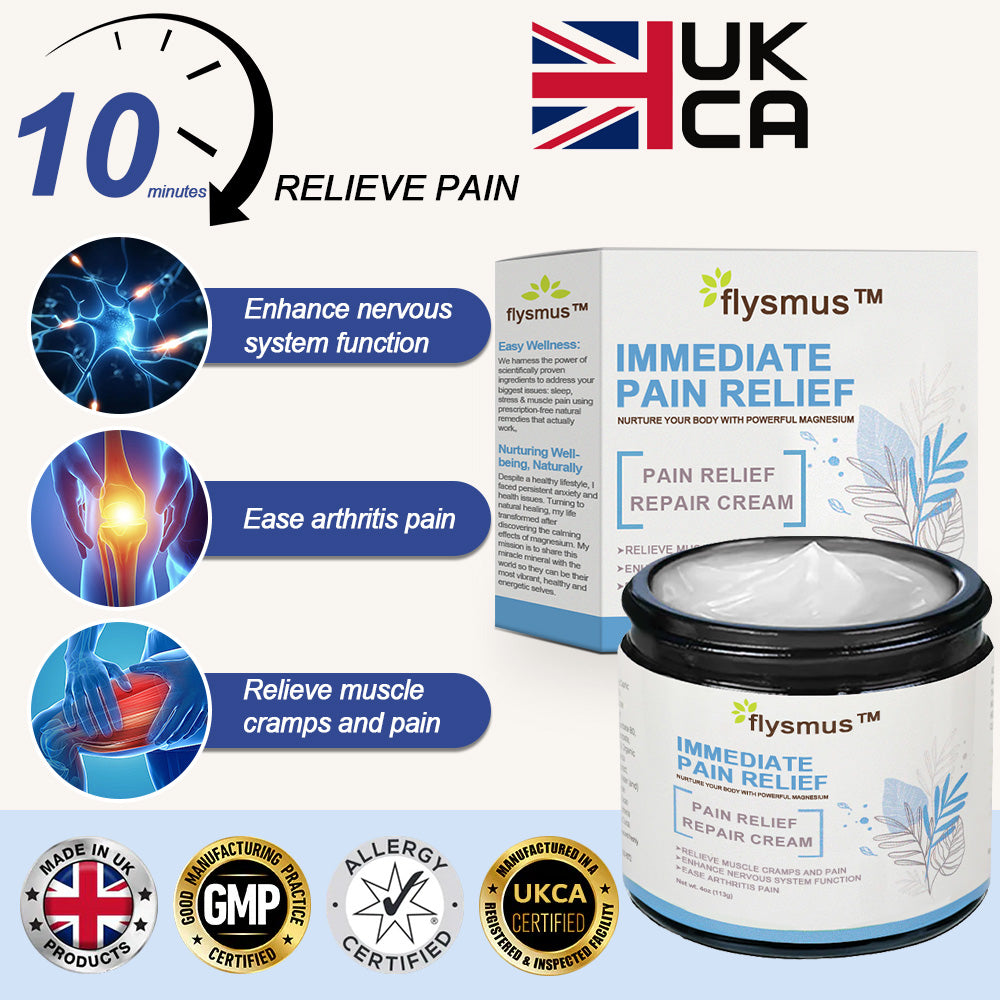 ✅Official Store: flysmus™ Magnesium pain relief healing cream👨⚕️Orthopaedic Association (BOA) Approved (Reducing joint pain, swelling, stiffness, redness, soreness, warmth,and joint fatigue)