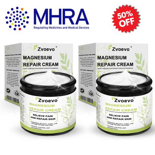 ✅ Official Store: Zvoevo® Magnesium Natural Repair Cream ⚕️ MHRA Certified – (Relief for Psoriasis, Eczema, Joint & Nerve Pain, Skin Repair, Even Tone, Acne & Dark Spot Treatment, Wart & Skin Tag Removal)