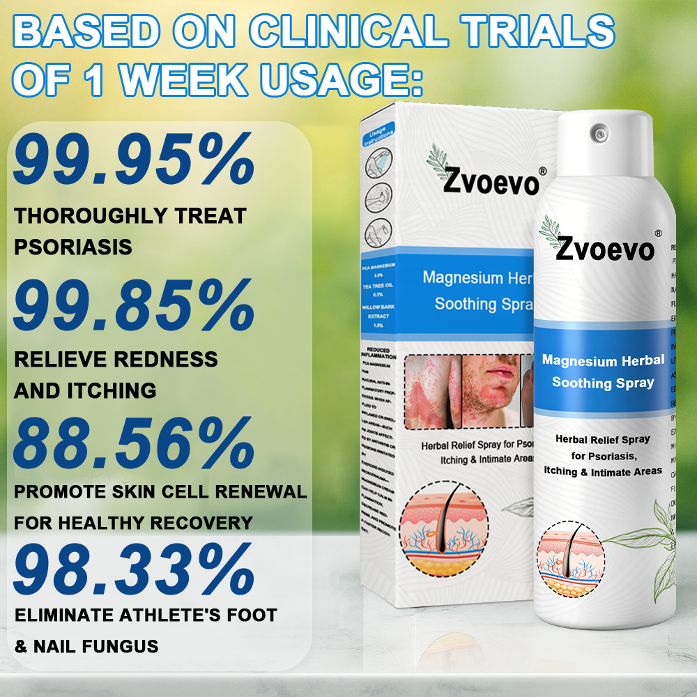 ✅Official Store: Zvoevo®Magnesium Herbal Spray⚕️MHRA Approved(Relief for Psoriasis and Eczema, Improvement of Bacterial Infections in the Genital Area, and Treatment of Acne and Dark Spots)