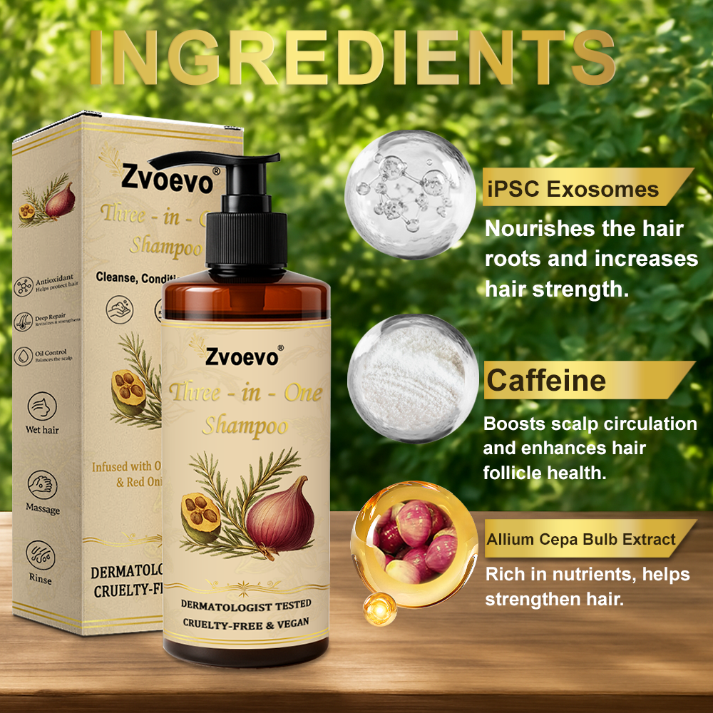 ✅Official Store: Zvoevo® Hair Revival 3-in-1 Shampoo (Prevent Hair Fall, Reduce Dandruff & Stimulate Growth)