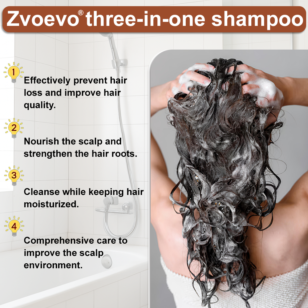 ✅Official Store: Zvoevo® Hair Revival 3-in-1 Shampoo (Prevent Hair Fall, Reduce Dandruff & Stimulate Growth)