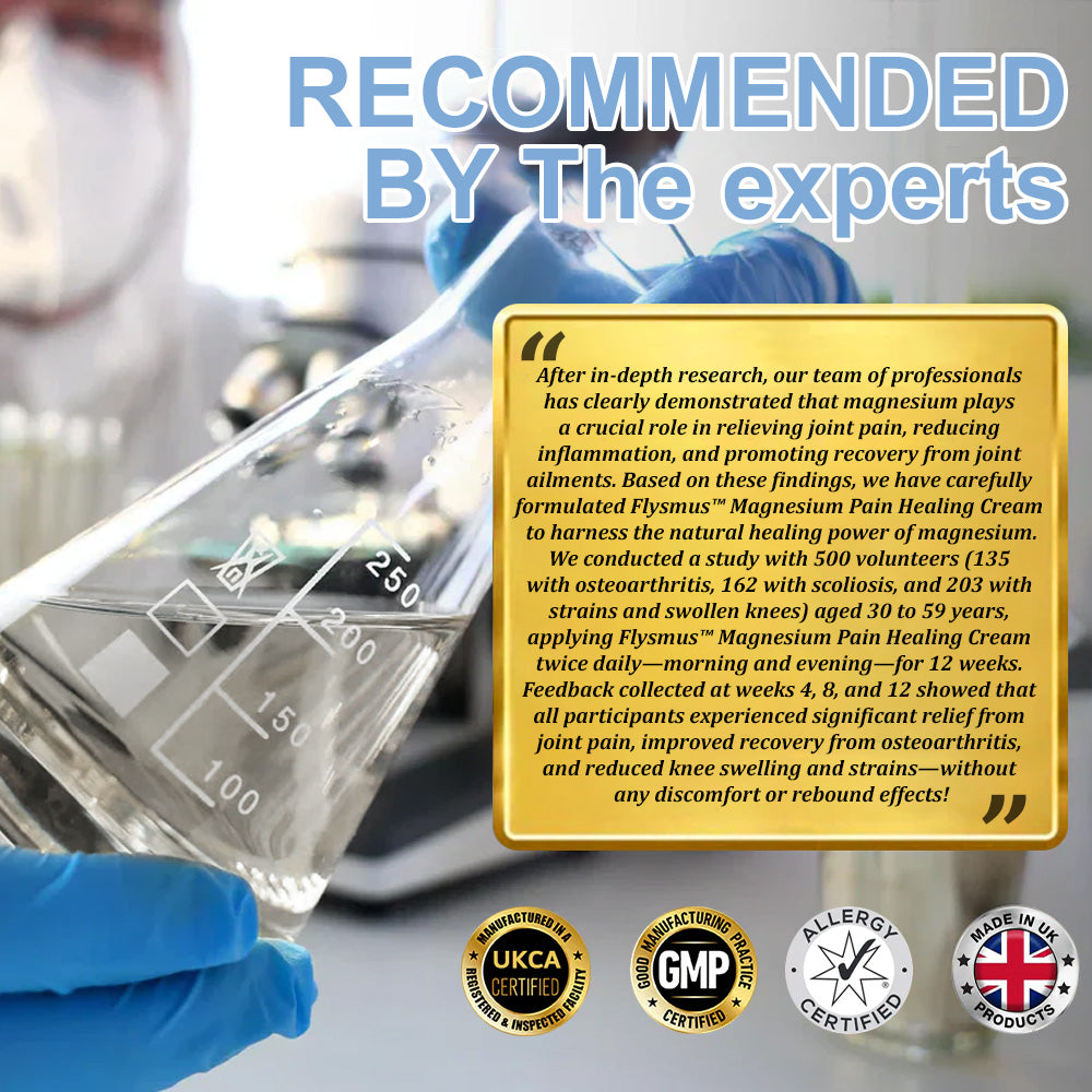 ✅Official Store: flysmus™ Magnesium pain relief healing cream👨⚕️Orthopaedic Association (BOA) Approved (Reducing joint pain, swelling, stiffness, redness, soreness, warmth,and joint fatigue)
