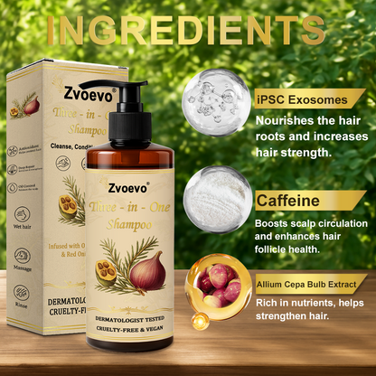 ✅Official Store: Zvoevo® Hair Revival 3-in-1 Shampoo (Prevent Hair Fall, Reduce Dandruff & Stimulate Growth)